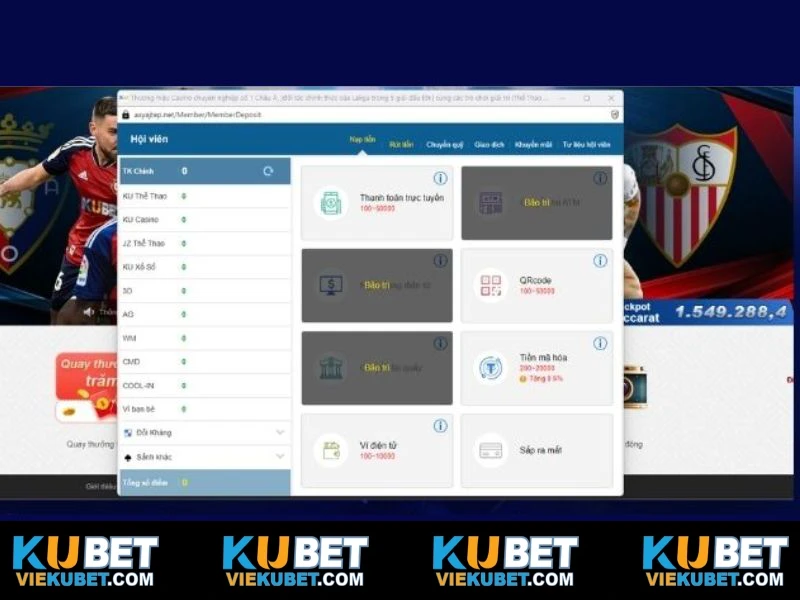 Hướng dẫn nạp tiền Kubet cho tân binh 